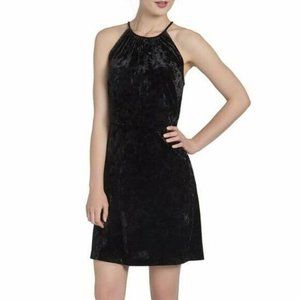 Lysse Willa Crushed Velvet Dress Size Medium Little Black Dress Tie Waist